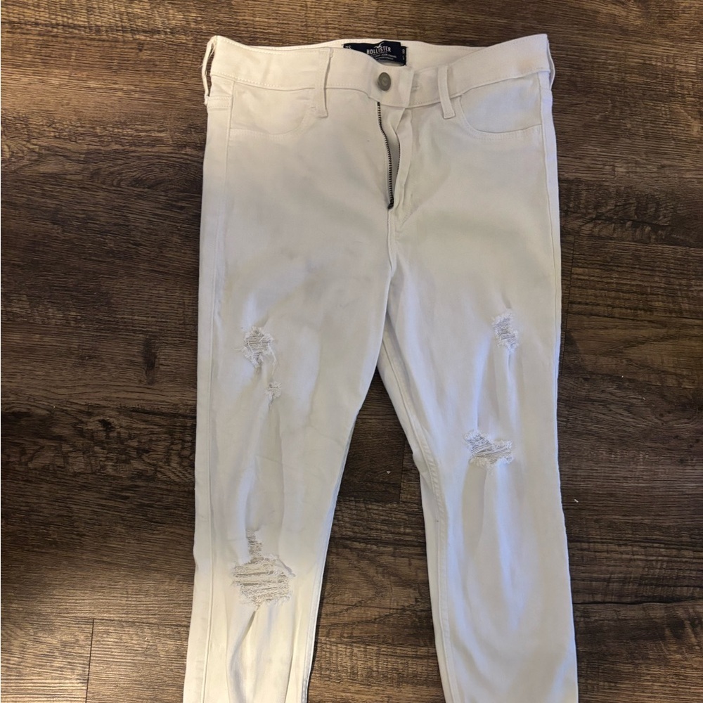 Hollister High-Rise White Jeans